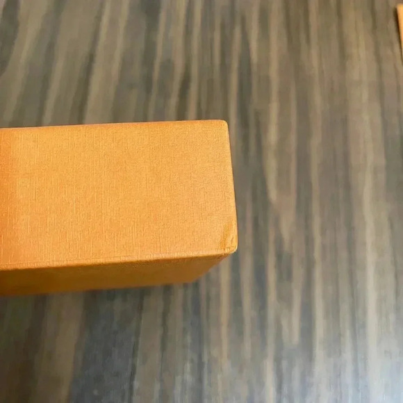 Authentic Louis Vuitton Orange Gift Box, Ribbon, 3” Name Card, and Bag Set - Picture 6 of 16